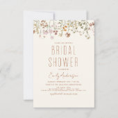 ボホワイルドフラワーブライダルシャワー開花ガーデン 招待状 (正面)