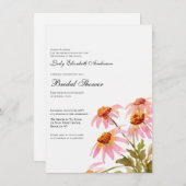 ボホワイルドフラワーブライダルシャワー 招待状 (正面/裏面)