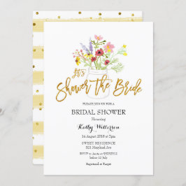 ボホワイルドフラワーブライダルシャワー 招待状