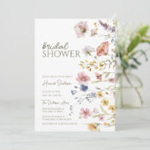 ボホワイルドフラワーブライダルシャワー 招待状 (スタンド正面)