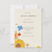 ボホワイルドフラワーブライダルシャワー 招待状 (正面)