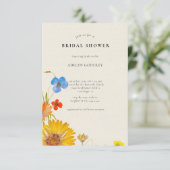 ボホワイルドフラワーブライダルシャワー 招待状 (スタンド正面)