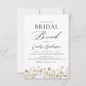ボホワイルドフラワーブライダルブランチブライダルシャワー 招待状 (正面)