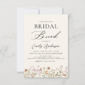 ボホワイルドフラワーブライダルブランチブライダルシャワー 招待状 (正面)