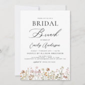 ボホワイルドフラワーブライダルブランチブライダルシャワー 招待状 (正面)