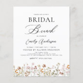 ボホワイルドフラワーブライダルブランチ招待状 (正面)