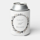 ボホワイルドフラワーブラックブラウン秋リース結婚ズ 缶クーラー (缶裏面)