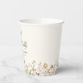 ボホワイルドフラワーブランチ&バブリーブライダルシャワー 紙コップ (左)