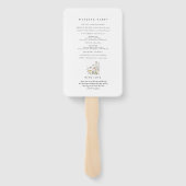 ボホワイルドフラワーブーケ結婚の式プログラム ハンドファン (裏面)