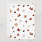 ボホワイルドフラワーベビーイン開花ベビーシャワー 招待状 (裏面)