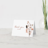 ボホワイルドフラワーベビーイン開花 サンキューカード (正面)