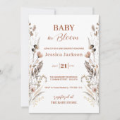 ボホワイルドフラワーベビーイン開花 招待状 (正面)