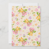 ボホワイルドフラワーベビーガールシャワー招待状 招待状 (裏面)