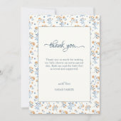 ボホワイルドフラワーベビーシャワーサンキューカード サンキューカード (正面)