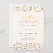 ボホワイルドフラワーベビーシャワー招待状 招待状 (正面)