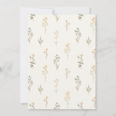 ボホワイルドフラワーベビーシャワー招待状 招待状 (裏面)