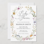 ボホワイルドフラワーベビーシャワー招待状 招待状 (正面)