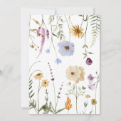 ボホワイルドフラワーベビーシャワー招待状 招待状 (裏面)