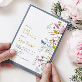 ボホワイルドフラワーベビーシャワー招待状 招待状