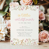 ボホワイルドフラワーベビーシャワー招待状 招待状