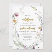 ボホワイルドフラワーベビーシャワー招待状 招待状 (正面)