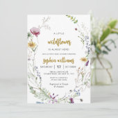 ボホワイルドフラワーベビーシャワー招待状 招待状 (スタンド正面)