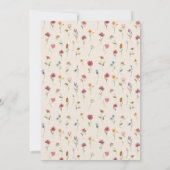 ボホワイルドフラワーベビーシャワー招待状 招待状 (裏面)