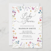 ボホワイルドフラワーベビーシャワー招待状 招待状 (正面)