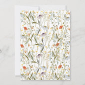 ボホワイルドフラワーベビーシャワー招待状 案内状 (裏面)