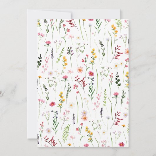 ボホワイルドフラワーベビーシャワー 招待状 (裏面)