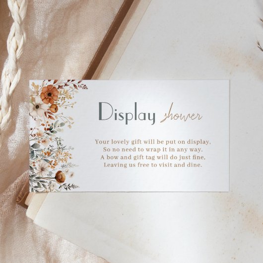 ボホワイルドフラワーベビー男女兼用ディスプレイシャワー エンクロージャーカード