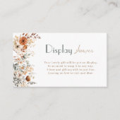 ボホワイルドフラワーベビー男女兼用ディスプレイシャワー エンクロージャーカード (正面)