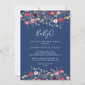 ボホワイルドフラワーベビーQベビシャワーバーベキュー 招待状 (正面)