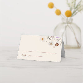 ボホワイルドフラワーベージュ結婚ズ座席表 プレイスカード