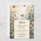 ボホワイルドフラワーマウンテンブライダルシャワー 招待状 (正面)