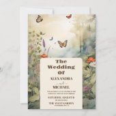 ボホワイルドフラワーマウンテンメドウ 招待状 (正面)