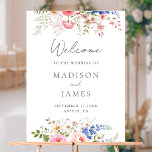 ボホワイルドフラワーミニマリストフローラ結婚ウェルカム アクリルサイン<br><div class="desc">ボホワイルドフラワーのパーソナライズされたフローラのアクセントと一緒にミニマルなスクリプエレガントトとモダンタイポグラフィで独自のウェルカムサインを作成する。</div>
