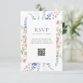 ボホワイルドフラワーミニマリスト結婚フローラ 出欠カード (スタンド正面)