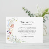 ボホワイルドフラワーメドウブライダルシャワー サンキューカード (スタンド正面)