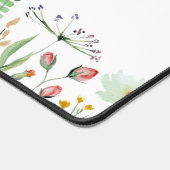 ボホワイルドフラワーメドウ名前をカスタムする デスクマット (コーナー)