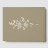 ボホワイルドフラワーモダンウォーター結婚カラー ゲストブック (裏面)