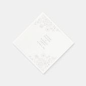 ボホワイルドフラワーモダンウォーター結婚カラー スタンダードカクテルナプキン (角)