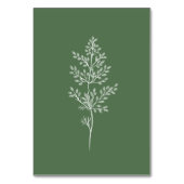 ボホワイルドフラワーモダンウォーター結婚カラー テーブルナンバー (裏面)