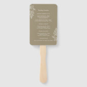 ボホワイルドフラワーモダンウォーター結婚カラー ハンドファン (裏面)