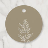 ボホワイルドフラワーモダンウォーター結婚カラー フェイバータグ (裏面)