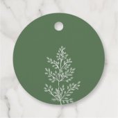 ボホワイルドフラワーモダンウォーター結婚カラー フェイバータグ (裏面)