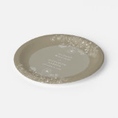 ボホワイルドフラワーモダンウォーター結婚カラー ペーパープレート (アングル)