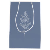 ボホワイルドフラワーモダンウォーター結婚カラー ミディアムペーパーバッグ (裏面)