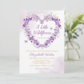 ボホワイルドフラワーモダンガールベビーシャワー 招待状 (スタンド正面)