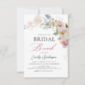 ボホワイルドフラワーモダンブライダルブルンチシャワー 招待状 (正面)